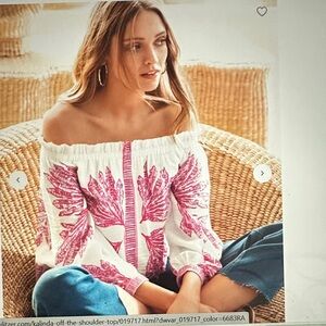 Lilly Pulitzer Kalinda Off-Shoulder Top - size m